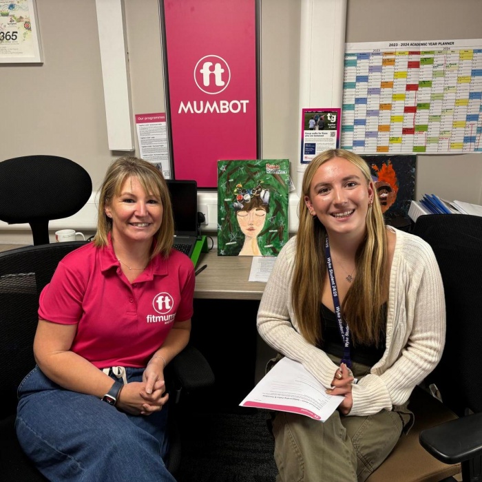 Lexi (right) with Heather, bereavement coordinator, Together in Grief programme