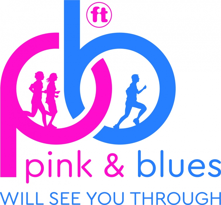 pink & blues logo