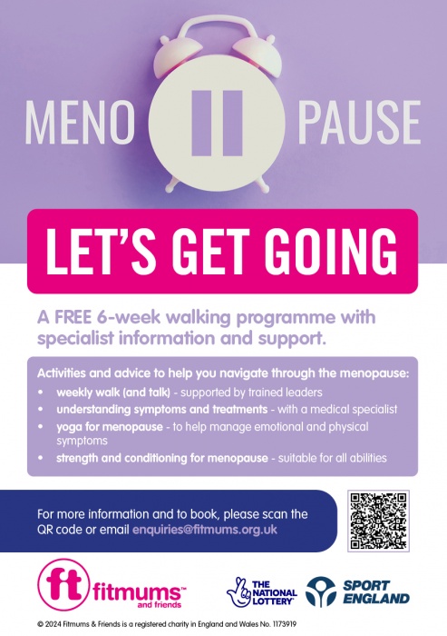 Let's Get Going for Menopause flyer summarising the info in this article.