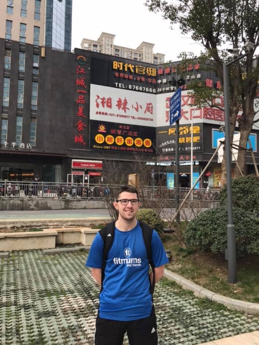 Adam after his first 10K (in China)!