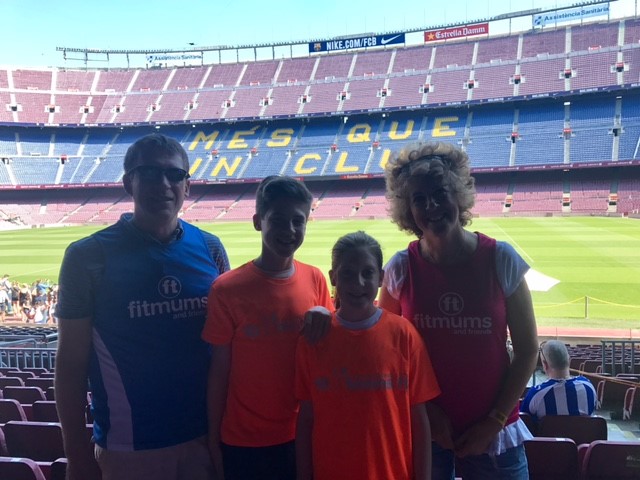 Barlow family at Nou Camp Barcelona