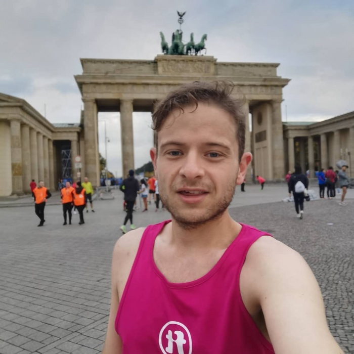 Joe during the Berlin Marathon