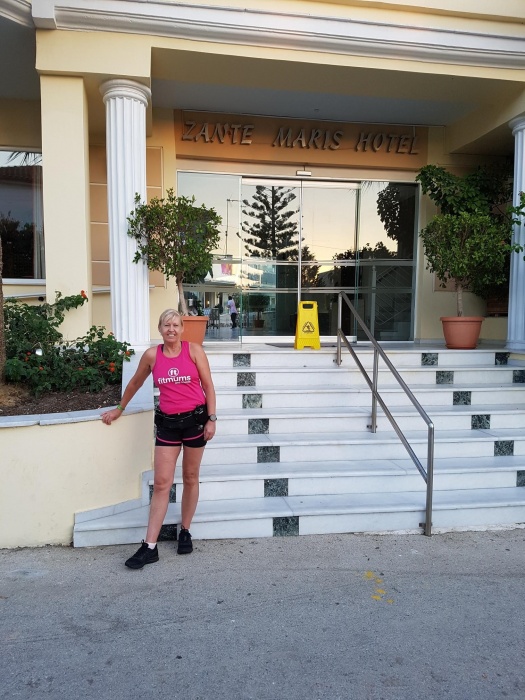 Isobel in Tsilivi, Zante