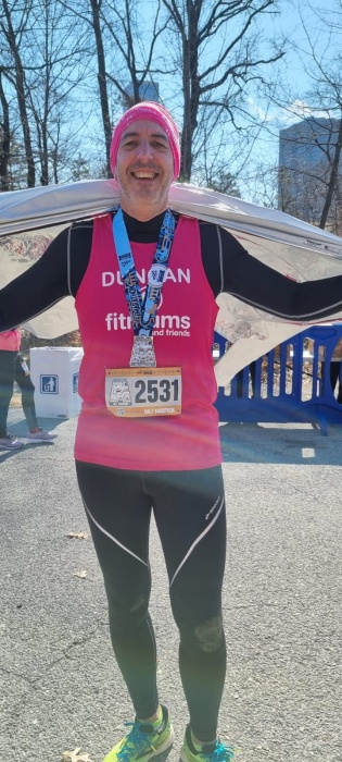 Duncan after the Central Park Half Marathon