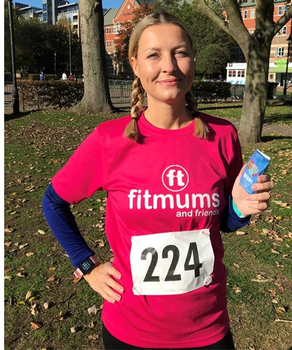 Image of Jess in Fitmums kit