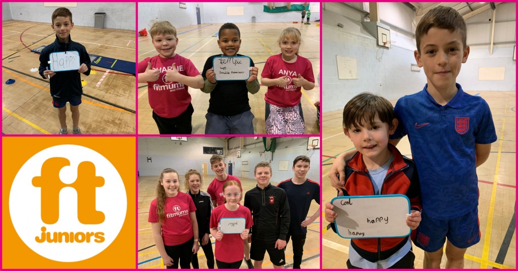A montage of Fitmums & Friends junior athletes