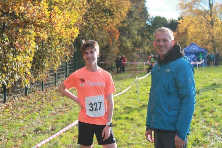 Ollie and Mike Barlow at a race