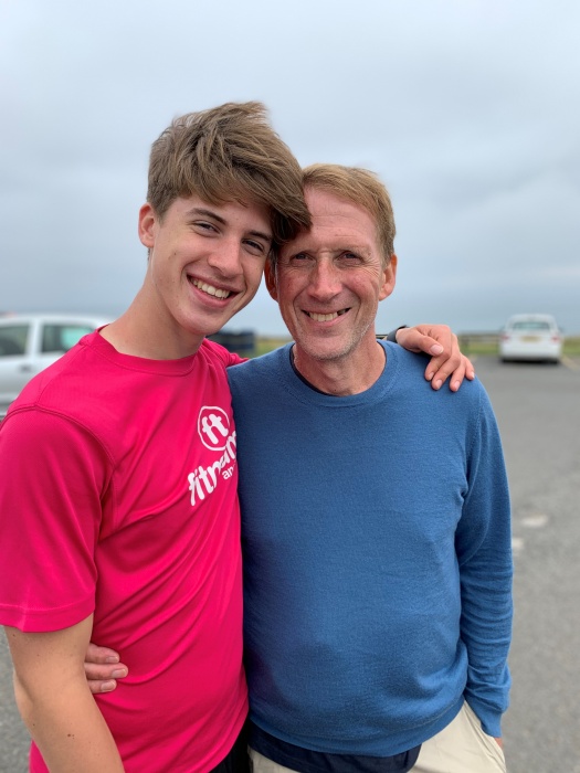 Ollie Barlow, left, with his Dad, Mike Barlow